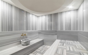 Apartament z panoramicznymi oknami na aleję palmową Turcja 